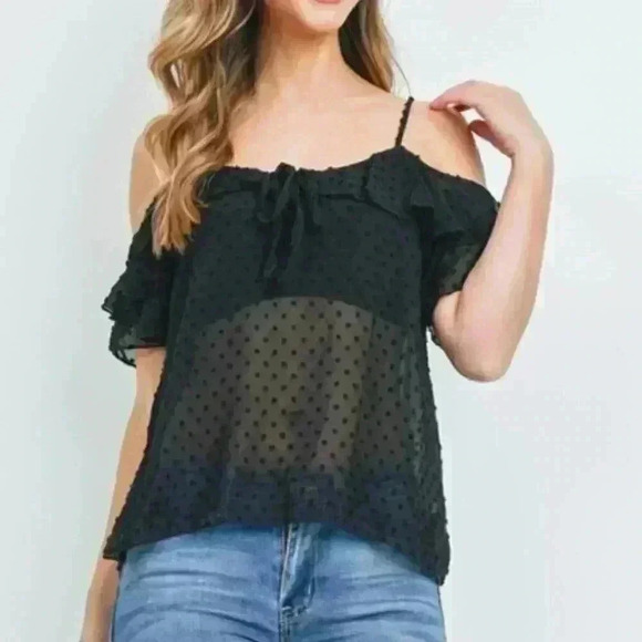 Black Blouse / Top - Picture 4 of 5